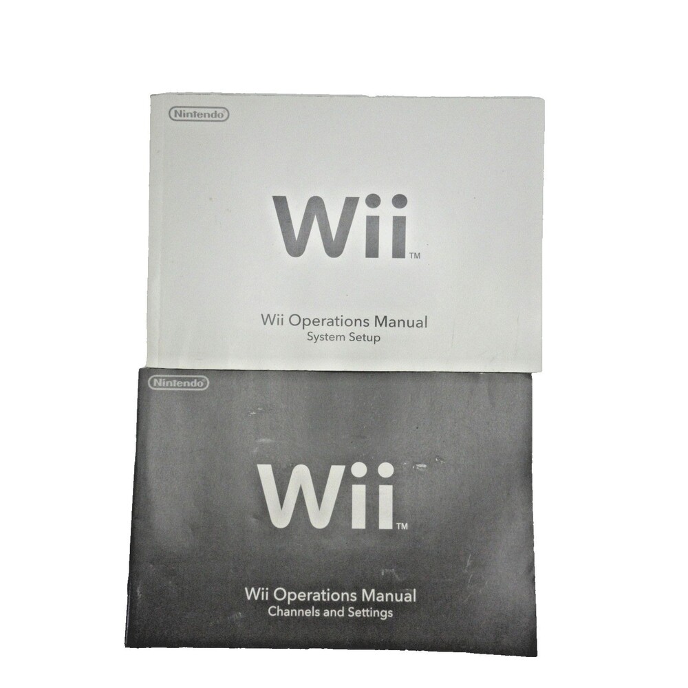 2 Nintendo Wii Operations Manuals Lot System Setup Channels Settings OEM Console